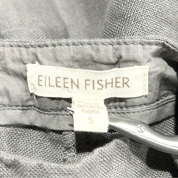 Eileen Fisher Linen Tapered Ankle Pants in Gray S - Picture 4 of 6